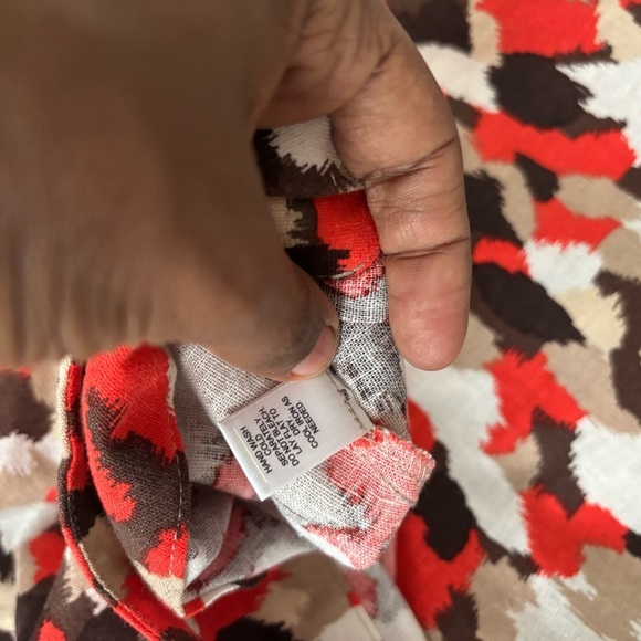 Cato Skirt women’s Flowy A-Line Midi Skirt Bold Abstract Print Red Black Neutral - Picture 3 of 5